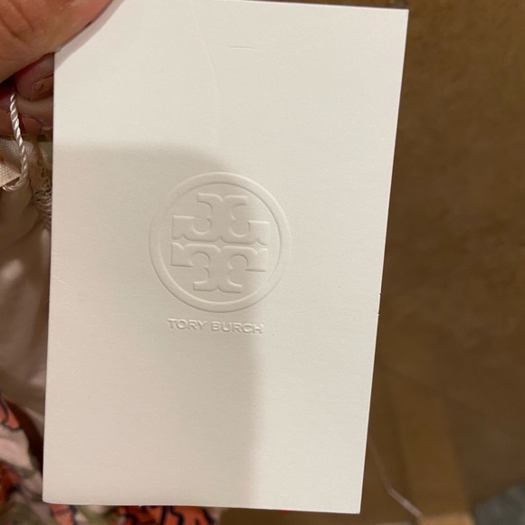 Tory Burch Pink Poppies Bloom Tie Front One-Piece - Picture 9 of 9